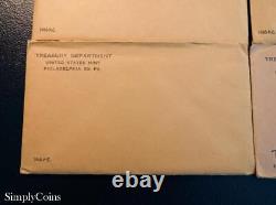 (10) 1960 Proof Set Original Envelopes & COA US Mint Silver Coin Lot SKU-9