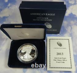 10 American Eagle 2013 1 Ounce Silver Proof Coins