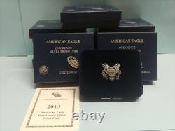 10 American Eagle 2013 1 Ounce Silver Proof Coins