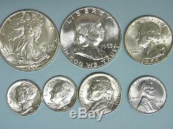11 Coins Incl. Gem Bu Silver(walking-franklin-war 5c-roosie-washington-merc)++#25