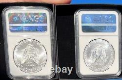 1882-2022 Silver Eagles/morgans (14 Coins) Mint, Proof, Rev Proof, Ultra Cameo