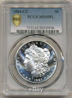 1884-CC Morgan PCGS MS-65-PL Silver Dollar Coin Carson City Mint Rare Proof Like
