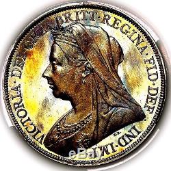 1893 Queen Victoria Great Britain London Silver Proof Crown Coin PCGS PR67 CAM