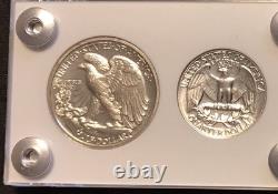 1938 US Mint Silver PROOF Set Gem Coins White Capital Holder