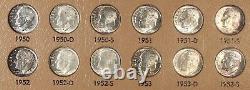 1946-1967 Roosevelt Dimes Set Collection 117 Coins Silver Clad Proof US TYPE