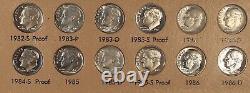 1946-1967 Roosevelt Dimes Set Collection 117 Coins Silver Clad Proof US TYPE