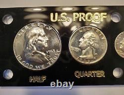 1953 US Mint Silver Proof Set Plastic Holder Gem Coins