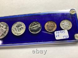 1954 Silver Proof U. S. Mint (Key Date) Set in Capital Holder with5 Coins 061925-69 1954 Silver Proof U. S. Mint (Key Date) Set in Capital Holder with5 Coins 061925-69