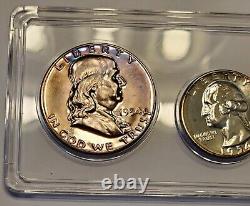1954 US Mint Silver Proof Set Toned Coins Rainbow Toning