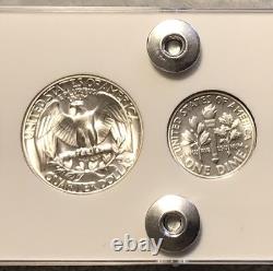 1954 US Silver Proof Set Frosty Gem Coins White Capital Holder Display Box