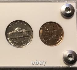 1954 US Silver Proof Set Frosty Gem Coins White Capital Holder Display Box