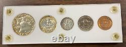 1954 U. S. Silver Proof Set of 5 Coins in used Capital Plastics Holder. Toning