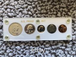 1954 Uncirculated MS 5 Silver Coin Proof Set in Proof Set Holder