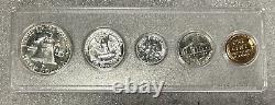 1955 5 Silver Coin Proof Set In Whitman Plastic Holder CS47