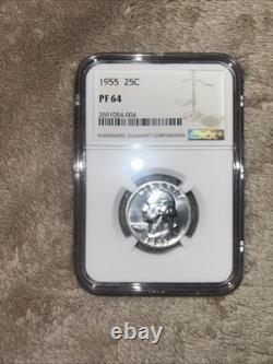 1955 Silver Proof 5-Coin Set NGC Certified, 1c, 5c, 10c, 25c, 50c