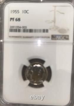 1955 Silver Proof 5-Coin Set NGC Certified, 1c, 5c, 10c, 25c, 50c