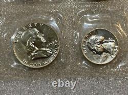 1955 Silver Proof Set Original Mint Envelope US Mint 5 Coins PRISTINE (55A)