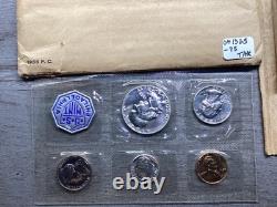 1955 US Mint Silver Proof Set 5 Coins in Original Flat Pack Envelope 041325 75
