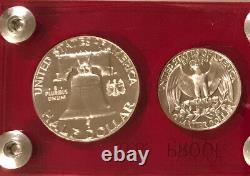 1956 Silver US Mint Proof Set Gem Coins in Red Capital Holder Free Shipping