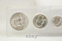 1958 P & D US Mint Proof Set Whitman Slide 10 Coins 90% Silver Franklin Half
