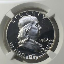 1962 Proof Franklin Silver Half Dollar 50c Coin PF68 Ultra Cameo Lot A 109