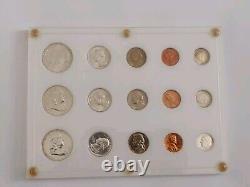 1962 US Mint Silver Proof Set- 15 Coin P+ D Set in Plastic Holder