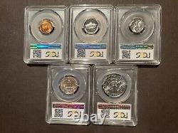 1964 PCGS PR67rd-PR67 U. S. Proof Coin Set 3 with GEM PROOF Silver Coins 04903