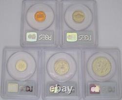 1964 Proof Set 5 coins PCGS PR69 Silver HOT