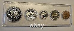 1964 Proof Set 90% Silver Frosty Coins Whitman Case Accent Hair Pointed 9 Dime