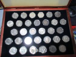 1971-1978 Complete Unc. Eisenhower 32 Coins Dollars Set, Includes Silver & Proof