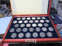 1971-1978 Complete Unc. Eisenhower 32 Coins Dollars Set, Includes Silver & Proof