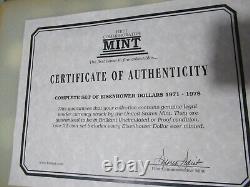 1971-1978 Complete Unc. Eisenhower 32 Coins Dollars Set, Includes Silver & Proof