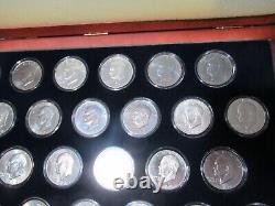 1971-1978 Complete Unc. Eisenhower 32 Coins Dollars Set, Includes Silver & Proof