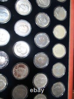 1971-1978 Complete Unc. Eisenhower 32 Coins Dollars Set, Includes Silver & Proof