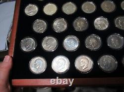 1971-1978 Complete Unc. Eisenhower 32 Coins Dollars Set, Includes Silver & Proof