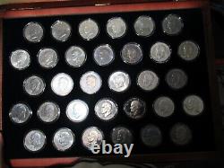 1971-1978 Complete Unc. Eisenhower 32 Coins Dollars Set, Includes Silver & Proof