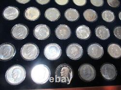 1971-1978 Complete Unc. Eisenhower 32 Coins Dollars Set, Includes Silver & Proof