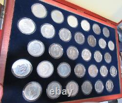 1971-1978 Complete Unc. Eisenhower 32 Coins Dollars Set, Includes Silver & Proof