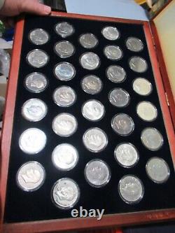 1971-1978 Complete Unc. Eisenhower 32 Coins Dollars Set, Includes Silver & Proof