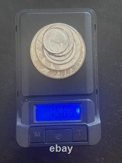 1974 Western Samoa Sterling Silver Proof Set 7 Coins in Original Box