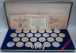1985 Silver Proof Treasure Coins Of The Caribbean 25 Coins & Coa Set