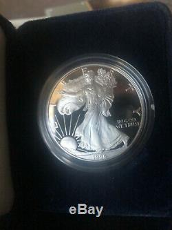 1986-2017 Complete (31 Coin) American Proof Silver Eagle Set withBox, Case & COA