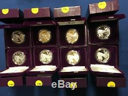 1986 2019 AMERICAN EAGLE PROOF SILVER DOLLAR- SET of 34 coins in US MINT BOXES