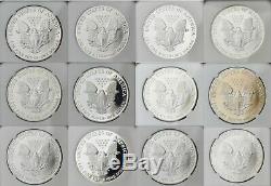 1986-2019 Silver Eagle NGCSet of 61 COINS! Proof & Biz StrikeAll MS/PF-69