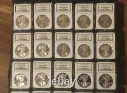1986-2020 Proof Silver American Eagle Complete Set of 34 Coins NGC PR69 UC