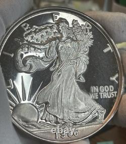 1986 Silver Eagle Proof 1 Troy Pound. 999 Fine Proof GORGEOUS