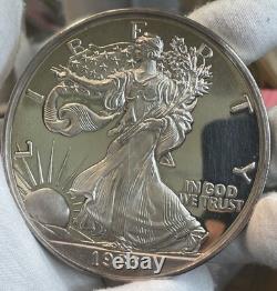 1986 Silver Eagle Proof 1 Troy Pound. 999 Fine Proof GORGEOUS