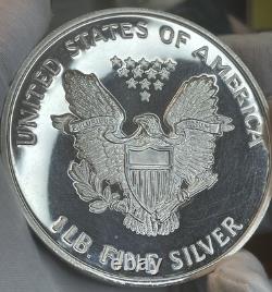 1986 Silver Eagle Proof 1 Troy Pound. 999 Fine Proof GORGEOUS