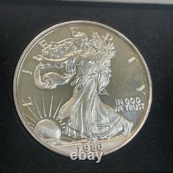 1986 Silver Eagle Proof 1 Troy Pound. 999 Fine Proof GORGEOUS