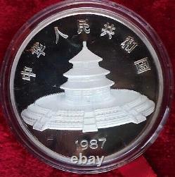 1987 China Panda 2 Coin Silver Proof Set 10 & 50 Yuan Coins, 6 oz of Fine Silver